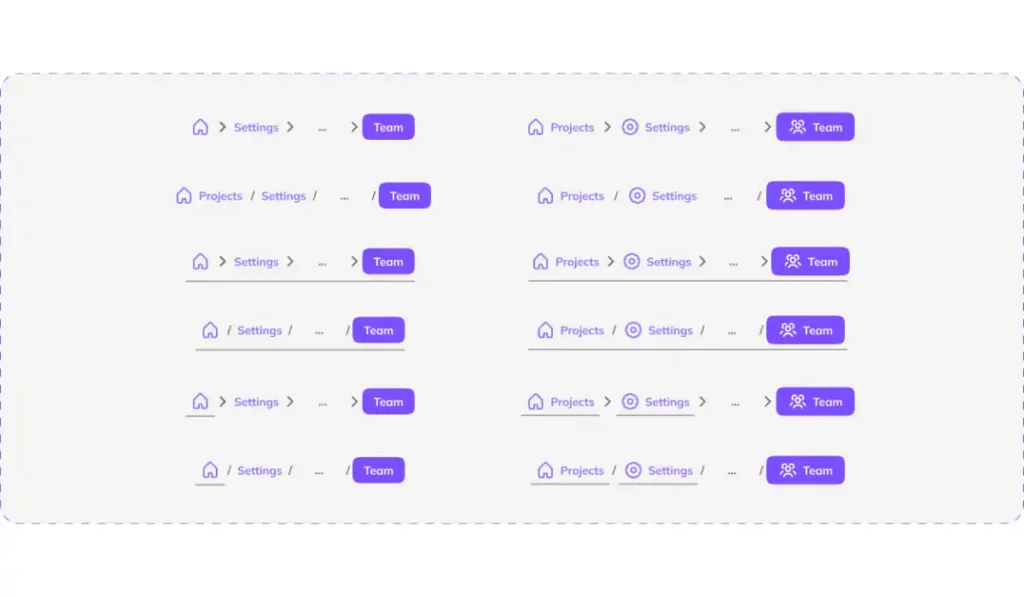 Breadcrumbs UI Design